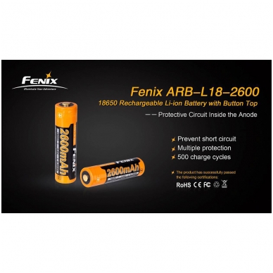 Fenix battery 18650 ARB-L18-2600 1