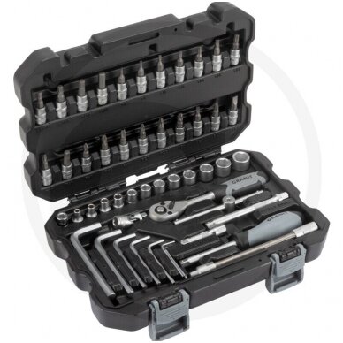 GRANIT BLACK EDITION 1/4” socket wrench set 50 pcs., imperial